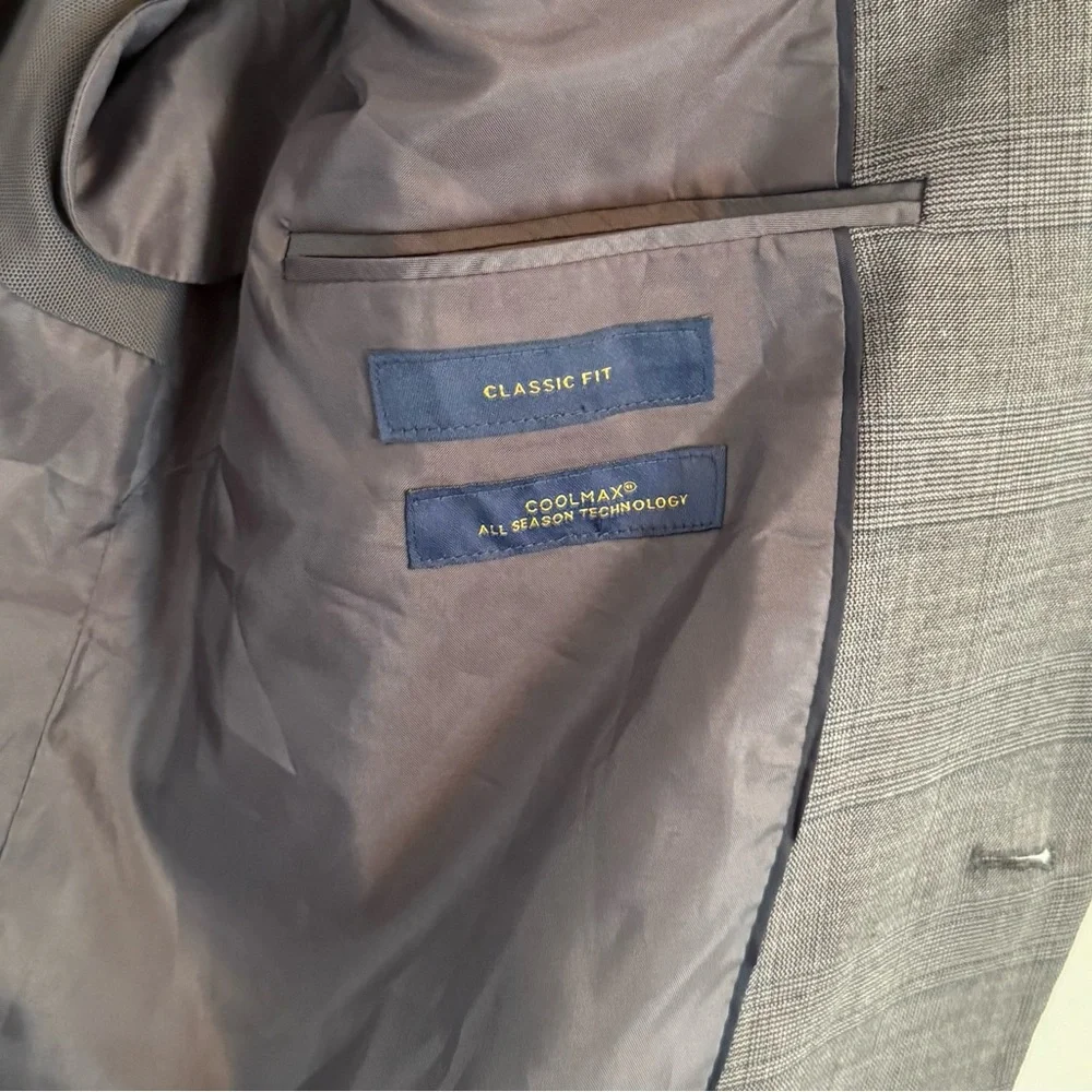Stafford Coolmax Classic Fit Wool Blend Blazer Sport Coat – 48 Long